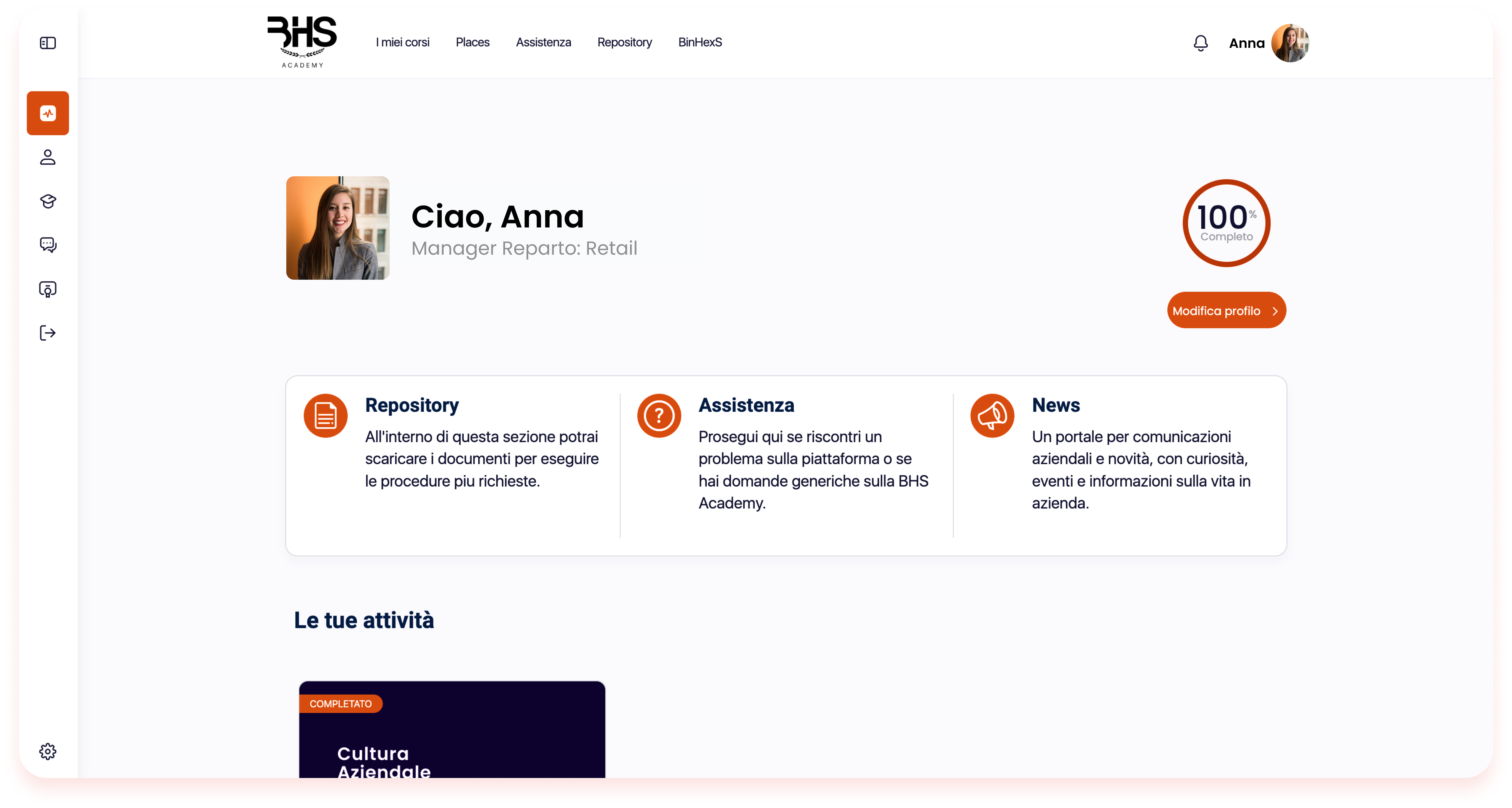 Dashboard Binhexs Academy